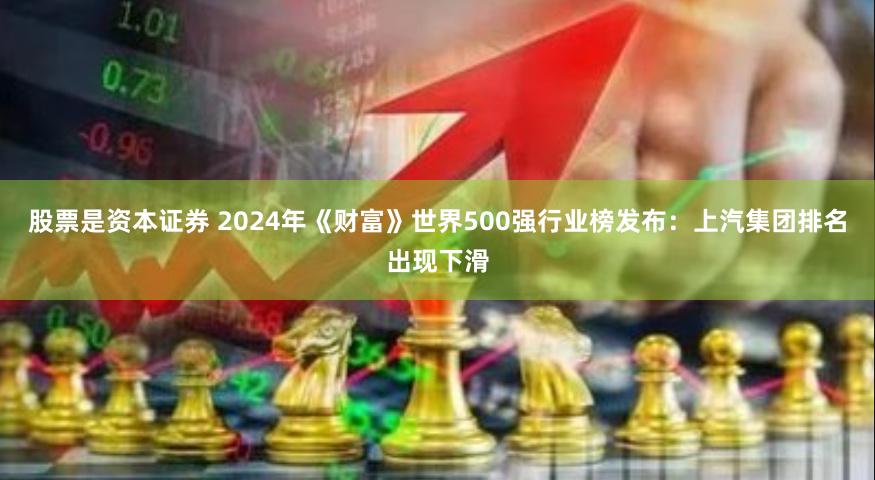 股票是资本证券 2024年《财富》世界500强行业榜发布：上汽集团排名出现下滑