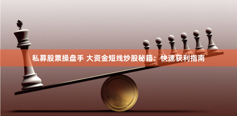 私募股票操盘手 大资金短线炒股秘籍：快速获利指南